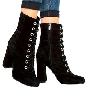 Vince Camuto Suede Lace-up Booties